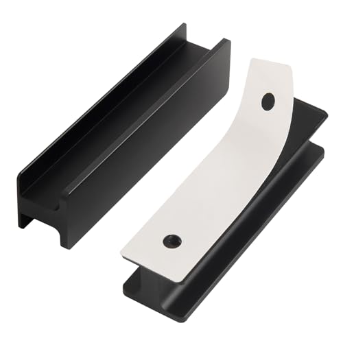 5 Pack Peel and Stick Handles for Cabinets Black 4 Inch Stick On Drawer Pulls Modern Self Adhesive Closet Doors Pulls No Drill Sliding Door Handles Refrigerator Door Handle - color: H-Matte Black, size: 4 Inch