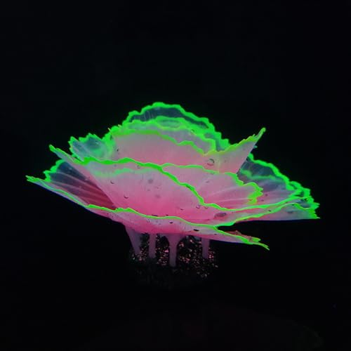 Besimple Aquarium Coral Ornament Glowing Effect Coral Decor Resin Fish Tank Plants Decoration for Aquarium Tank Landscape(Pink) - color: Pink