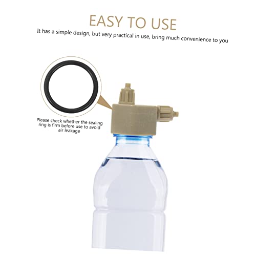 Happyyami 6pcs Aquarium Generator Bottle Lids Replacement Diffuser Caps Lightweight System Supplies - color: Beigex3pcs, size: 5.5X4X4CMx3pcs