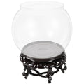 DECHOUS Round Fish Bowl with Stand, 2 Gallon Fish Tank Decor Tabletop Small Fish Bowl Hydroponic Vase Planter Aquarium Desktop Fish Tank for Betta Fish/Goldfish, Plastic Material
