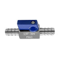 Stainless Steel 3/8" Mini Ball Valve Shut Off Valve 3/8" Hose Barb - size: 3/8" Hose Barb, style: Pack of 1