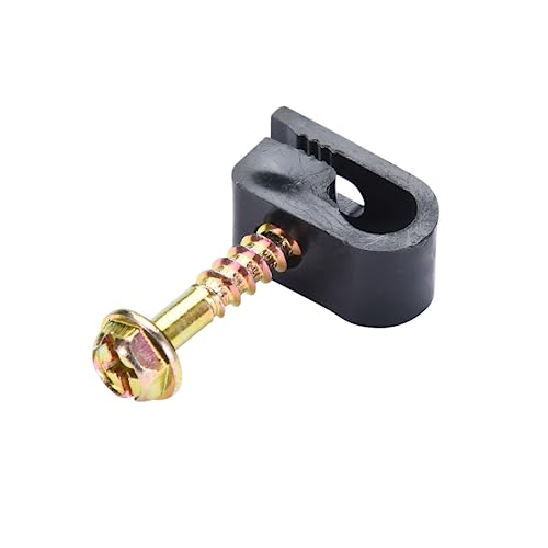 Bolt Dropper Coaxial Cable Clips - Electrical Wire Cable Clip for Cable Management - Screw Clip and Fastener - Coax Cable Holder - Wire Organizer Clamp - Siding Clips for Hanging - Set of 100