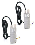 QWORK 12V Submersible Water Pump, 2 Pack 6-15V DC Mini Transfer Pump 600L/H, 5M Head, 1.5m Cable, 12mm Outlet OD for Fish Tank, Water Change, Drainage, Watering