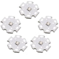 5Pcs 3W 450nm Blue 3535 SMD High Power LED Chip with Aluminum Plate 20mm Star PCB Base Heat Sink for DIY Lighting Fixtures(120deg,Blue 450nm-455nm,DC 3.0-3.2V,700mA) - color: Blue450-455nm