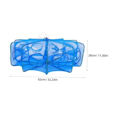Abaodam Portable Thickened Square Fishing Net Cage for Shrimp Fish and Eels Foldable Design for Easy Storage Mesh for Freshwater and Use