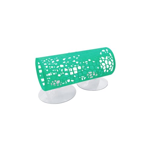 Fresh Green Betta Fish Tunnel Cave - Decorative Hollow-Out Aquarium Hideout Ornament for Freshwater Fish Tanks, Perfect for Betta Fish to Play, Explore and Rest in Stylish Aquatic Decor - color: Green