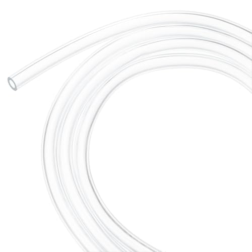 M METERXITY Clear Plastic Tubing, 0.12Inch(3.0mm) ID 0.2Inch(5mm) OD, 16ft(5m) Length PVC Tube Low Pressure Flexible Vinyl Tubing for Garden/Water Hose Airline Tube Aquarium - size: 0.12"×0.2"×16ft