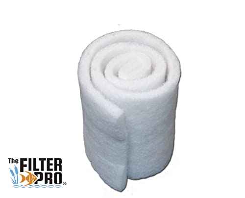 White Fine Filter Media, 1" Thick, Perfect for Aquariums, Ponds and Water Gardens, Made in USA (12" x 56") - size: 12" x 56"