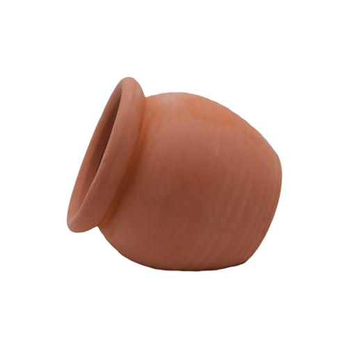 Saim Aquarium Ceramic Cave for Fish Tank - Natural Clay Pot Hideout Decor for Betta, Shrimp, Cichlid, Small Fish Breeding & Hiding, Cute Hideout Cave Ornament Aquatic Habitat - Small - size: Small