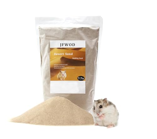 Hamster Bath Sand, 7.7lb Dust Free Desert Sand or Potty Litter Sand for Hamster Chinchillas Gerbil Syrian Mice Small Animals(Beige) - color: Beige, size: 7.7lb