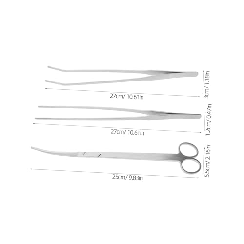 Milisten 1 Set Aquarium Scissors and Tweezers Aquatic Plant Trimming Tools for Freshwater and Saltwater Tanks Ergonomic Compact and Versatile Terrarium Tools