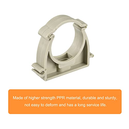 uxcell 32mm Dia Pipe Clamps Clips, PPR Water Hose Fittings Tube Holder with Lock for Water Supply Gray 8 Pcs - color: Gray, size: 32mm