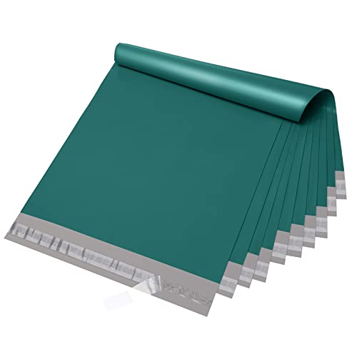 Fuxury Poly Mailers 12x15.5 Inch 100 Pcs, Waterproof Shipping Bags for Clothing, Strong Adhesive Shipping Envelopes for Small Business, Self Seal Mailers Poly Bags Mailing Envelopes Forest Green - color: Forest Green, size: 12x15.5" 100pcs