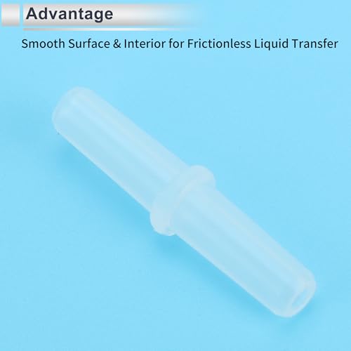 5 Pcs Plastic Hose Barb Fitting 13/64" Stright Barb Hose Connector Clear PP - size: 13/64"