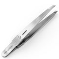 MR.GREEN Tweezers,Professional Precision Eyebrow Tweezers for Women and Men, Tweezers for Facial Hair Women, Stainless Steel Slanted Hair Removal Tweezers, Eyebrow Plucker, Ingrown hair tweezers - color: Sliver