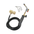 CAMPINGMOON MAPP Propane Torch Head CGA600 Interface MAP Gas Welding Torch Hose Flame Adajustable Self Ignition (4.6Ft Hose & Knob Propane MT-5110) - style: 4.6Ft Hose & Knob Propane Torch MT-5110