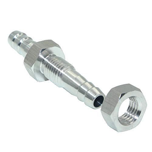 Beduan 1/4" Hose Barb Thru-Bulk Bulkhead Straight Hex Union Stainless Steel Fitting - size: 1/4" Hose Barb, style: Pack of 1