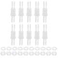 uxcell 10Pcs Plastic Hose Barb Fitting, 1/4" x 1/4" Bulkhead Adapter Union Splicer Mender Pipe Connector with M10 Nut and Washer for Aquarium Air Water Fuel - size: 1/4" x 1/4", M10 Nut