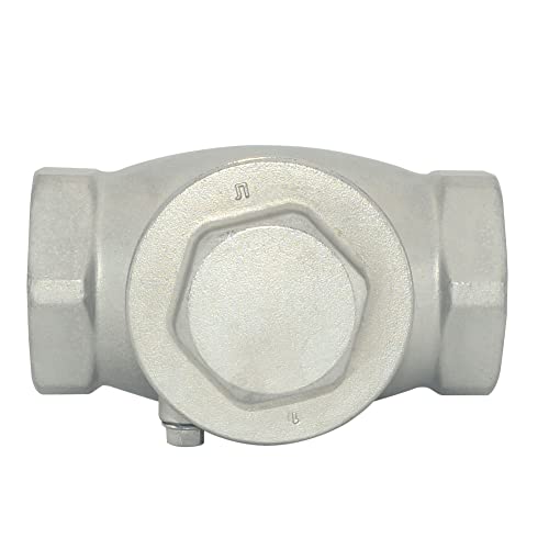 1-1/2" Stainless Steel SS316 Swing Check Valve,NPT Female x Female Thread,WOG 200 PSI PN16 CF8M - size: 1.5 Inch