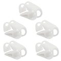 1/2" - 5/8" Plastic Tubing Clamps, 5 Pcs Adjustable Tube Clamp, Peg Tube Clip, Laboratory Pinch Valve Flow Control Hose Clamp for Control Wine, Beer Bottle and Infusion Bottle (White) - size: 1/2" - 5/8"