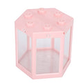 Mini Plastic Fish Small Hex Fish Portable Desktop Aquarium Fish Bowl for Office Home Decor