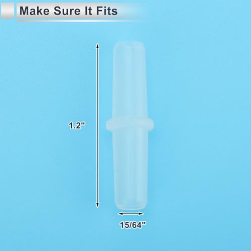 5 Pcs Plastic Hose Barb Fitting 15/64" Stright Barb Hose Connector Clear PP - size: 15/64"