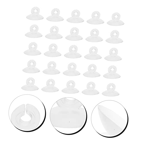 Ipetboom 75pcs Aquarium Cup Clips for Airline Tubing Holder Hose Clamp for Fish Tank Easy Installation Clean for Aquariums and Supplies - color: Transparentx3pcs, size: 3X3X2CMx3pcs