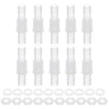uxcell 10Pcs Plastic Hose Barb Fitting, 5/16" x 5/16" Bulkhead Adapter Union Splicer Mender Pipe Connector with M12 Nut and Washer for Aquarium Air Water Fuel - size: 5/16" x 5/16", M12 Nut