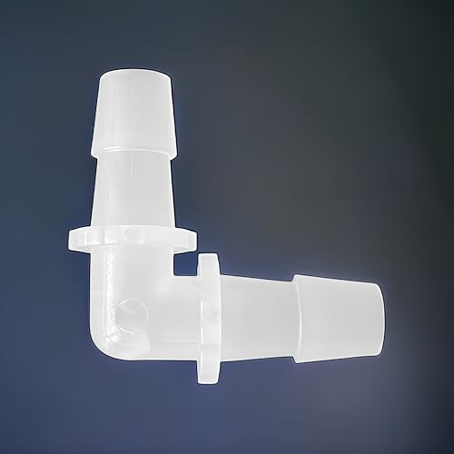 NACX 5/16" Hose Barb 90 Degree Elbow Plastic L Right Angle Barbed Fitting, 2 Way Equal Barbed Joint Splicer, 25Pcs