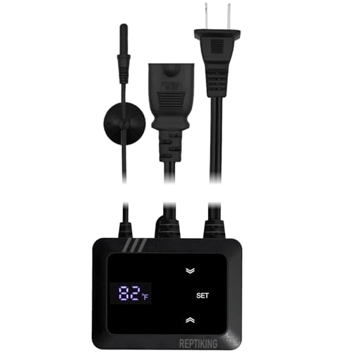 Reptile Dimming Thermostat, Heat Lamp Temperature Controller, Reptile Terrarium PID Digital Thermostat, Heating Controller for Basking Spot Heat Bulbs and Ceramic Heat Emitter