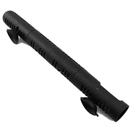 Aquarium Heater Protective Case 30.5cm Detachable Design Black Heating Rod Sleeve Heater Guard Protector Protective Cover Guard with Suction Cups for Fish Tank Water Aquarium Heater Protector
