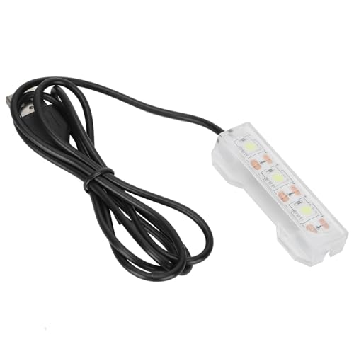 0.66W Aquarium Light, Plastic Aquarium Lamp with 39.4in USB Cable, Multifunctional LED Fish Tank Light, Aquarium Accessories for Freshwater Plants, 2.4x0.8in