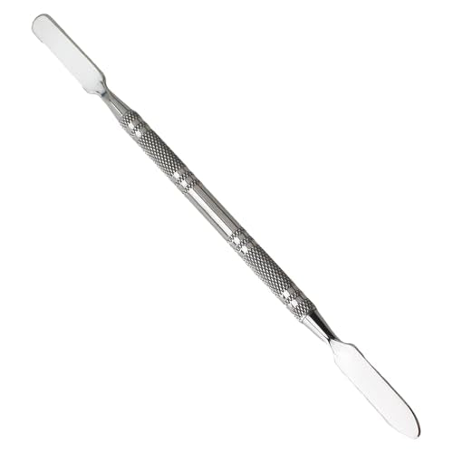TAODAN 4PCS 160mm Silver Stainless Steel Spatula Double Ended Laboratory Scraper Mini Metal Embossing Rod Foundation Tint Bar Suitable for Classrooms and Plants