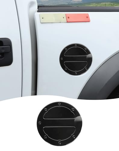 Hoolcar ABS Fuel Gas Filler Tank Door Cap Cover Fit for 2009-2014 Ford F-150 Gas Tank Cap Lid Housing Fuel Filler Door Cover Trim Exterior Accessories, Black - color: Black, size: For F150 2009-2014