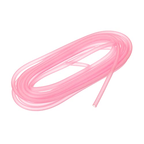 uxcell Aquarium Airline Tubing Hose 5/32" ID 15/64" OD 1Pcs 13.12 Ft Silicone Flexible Airline Tubing for Fish Tank, Terrariums, and Hydroponics, Pink - color: Pink
