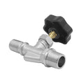 Joywayus 1/4" NPT x 3/8" NPT Male Thread Adjustable Needle Valve Brass Nickel Plated Anti-Rust Reduce Flow Control Straight Connection - size: 1/4"×3/8"