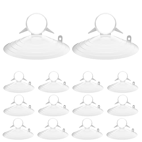 30 Pcs Car Glass Windshield Sunshade Suction Cups Aquarium Pipe Suction Cups Clear Christmas Suction Cups with Loops for Kitchen Bathroom Office Glass Window
