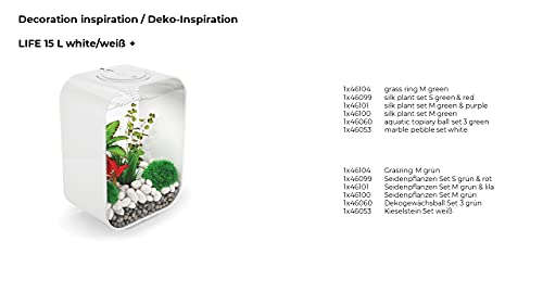 biOrb Medium Green Silk Plant Set, Colorful and Durable Aquarium Decorations - color: Green/Green, size: Medium