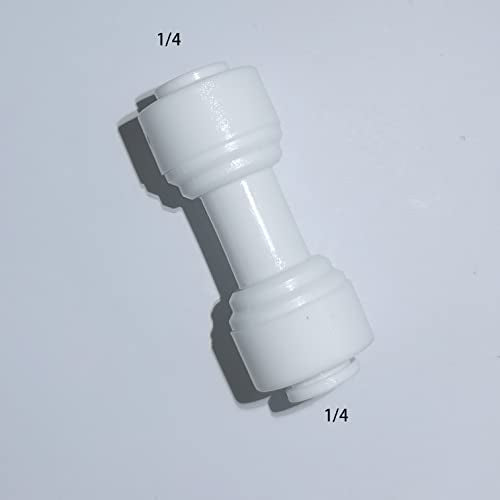 Malida 1/4" o.d. RO Tubing Straight Union Connector, Push To Connect Fittings For RO/DI Water Filter System/Aquarium (Pack Of 10)