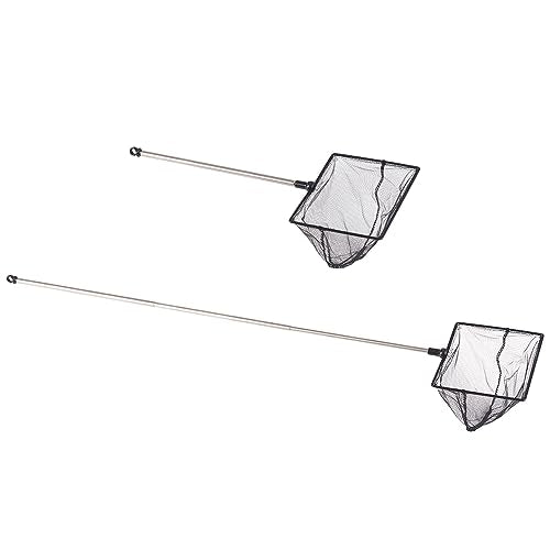 Long Handle Fine Net Fish Tank Net – Retractable 24 inches - size: 6 Inch