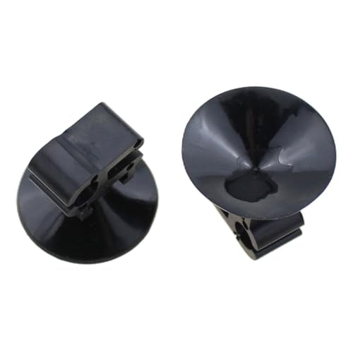 RLECS 15PCS Black Aquarium Suction Cup Clip 28x20mm Oxygen Tube Hose Pump Power Cord Double Head Snap Cable Organiser Suction Cup Aquarium Accessories