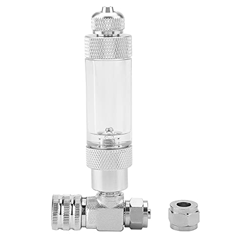 Fish Tank CO2 Needle Check Valve, Aquarium System CO2 Regulator Bubble Counter DIY Accessory Stainless Steel Generator Flow Control Single Head Micro metering Needle Valves Air Pump Diffuser