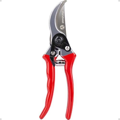 Fondwell 8.5" Bypass Pruning Shears for Gardening: Heavy Duty Garden Clippers Hand Pruners of High Cutting Efficiency - style: 8.5" Bypass