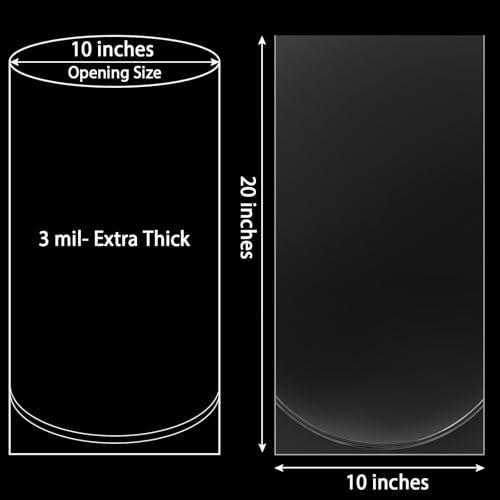 Live Fish Bags, 10x20” Round Bottom Double Seal Clear Fishery Bags, Leak-Proof Fish Transport Shipping Bag, HDPE Bag for Freshwater & Saltwater (Ultimate 3 mil, 50 Pack) - color: 10x20”, 50 Pcs