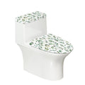 Toilet Tank Lid Cover Replacement with Elastic Edge Easy to Clean Toilet Covers 2 Pieces Set Universal Fit Toilet Top Cover Home Bathroom Decoration, Green Butterfly Leaf - color: Green Butterfly Leaf