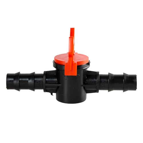 6 PCS Barbed Ball Valve 1/2 Inch ID In Line Barbed Ball Valve Shut Off Switch for Drip Irrigation and Aquariums with Hose Barb to Control Water Flow