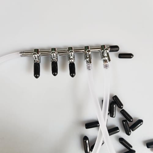 20 Pcs Aquarium Airline Splitter Manifold Outlet Cover Caps Rubber End Caps 3/16''Inside Diameter