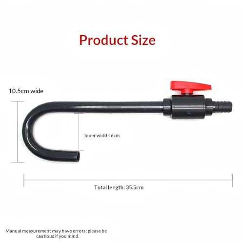 Replacement for Python Hands-Free and Spill Free Aquarium Hook 5-55 Gallon | 14in Siphon Hose BPA-Free PVC ABS | Hands-Free Flow Valve | Garden Hose 1/2" 5/8" 3/4"