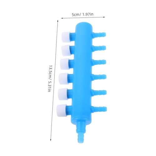 GANAZONO 4pcs Way Aquarium Air Pump Splitter with Control Valve Plastic Fish Tank Air Flow Distributor Easy Installation for Efficient Oxygen Distribution