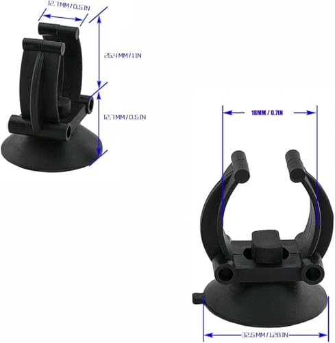 10Pcs Aquarium Suction Cup Clips, 18-22mm, Black, Universal Fish Tank Holders for Heaters, Pumps, Filters and Hood